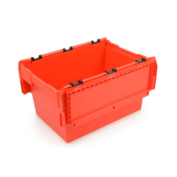 Aufbewahrungsboxen mit Deckeln 10 Stk. 28x28x28 cm Rot